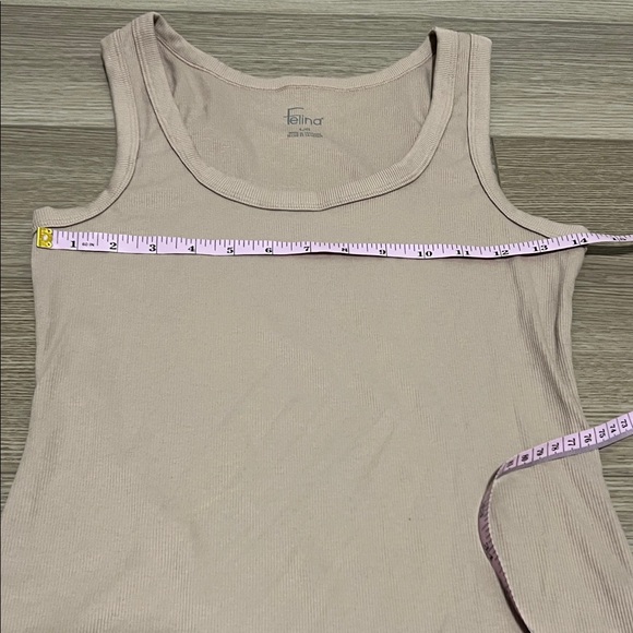 Felina Women's Tank Tops - Cream and White - Picture 3 of 9